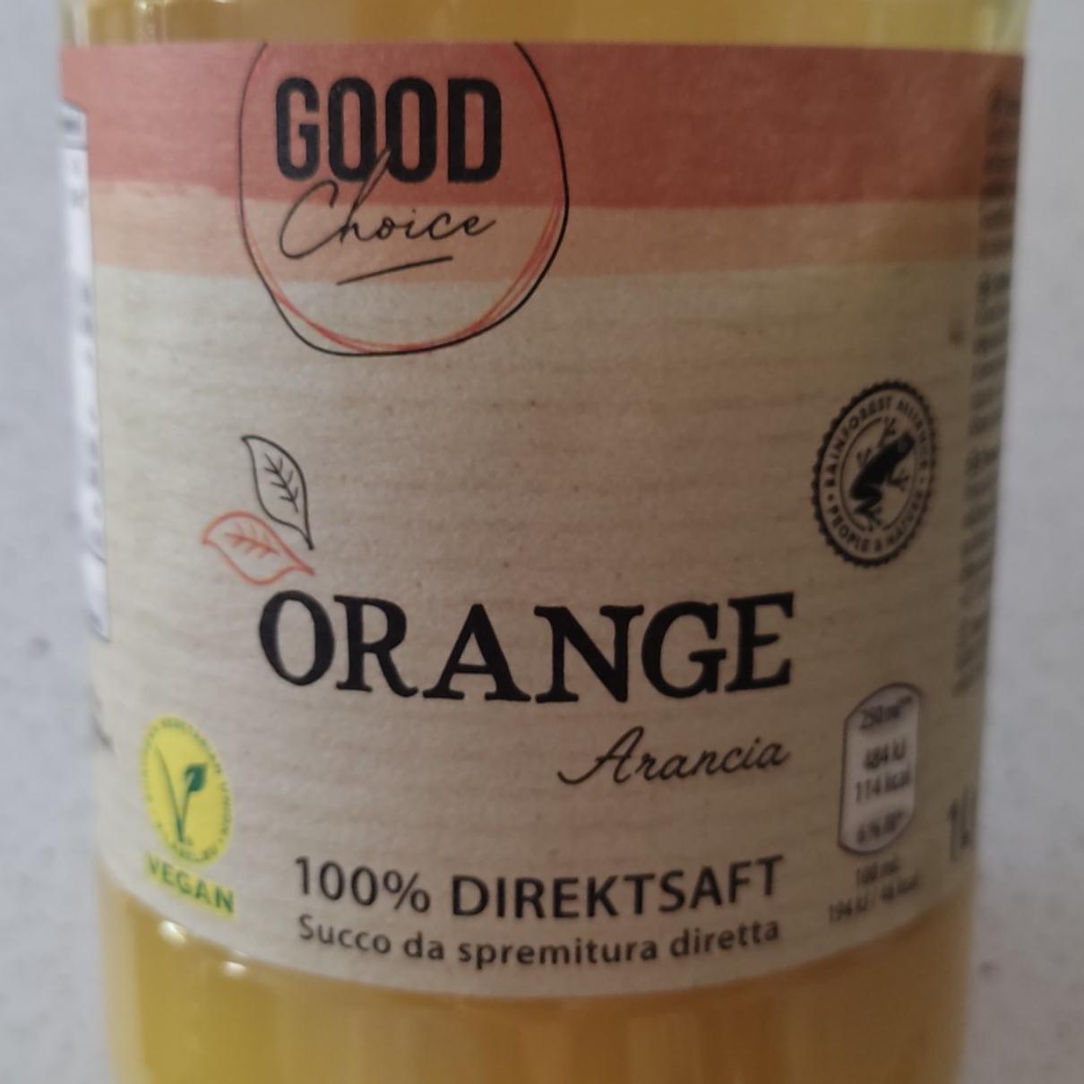Fotografie - Orange 100% Direktsaft Good choice