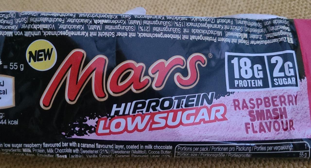 Fotografie - Hi-Protein Low Sugar Raspberry Smash Flavour Mars