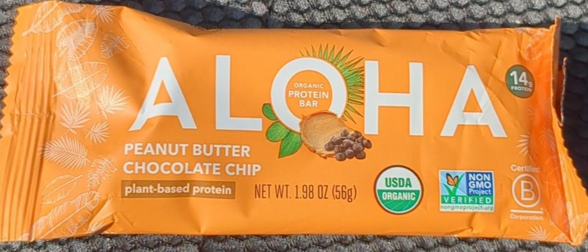 Fotografie - Organic Protein Bar Peanut Butter Chocolate Chip Aloha