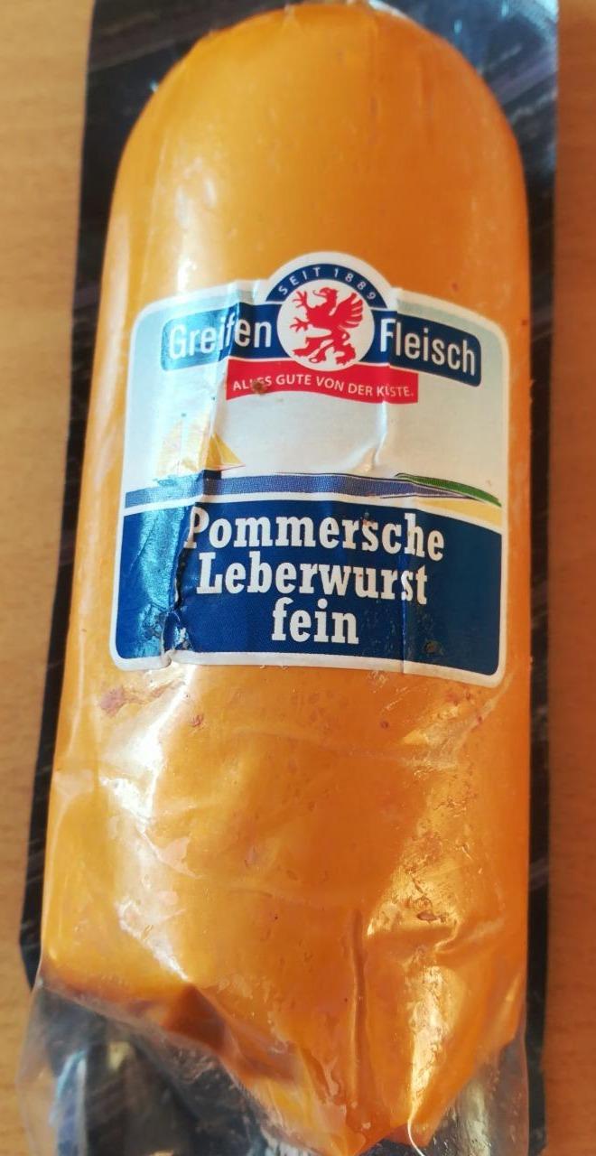 Fotografie - Pommersche Leberwurst fein Greifen Fleisch