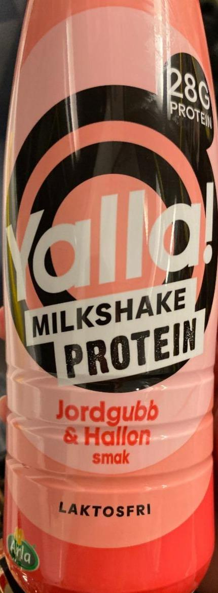 Fotografie - Yalla! Milkshake Protein Jordgubb & Hallon smak Arla