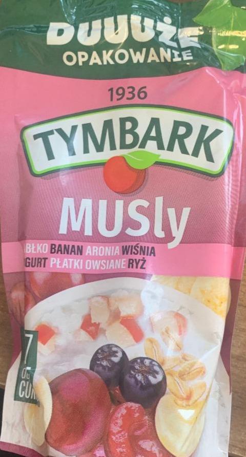 Fotografie - Musly Jablko banan aronia wiśnia jogurt platki owsiane ryz Tymbark
