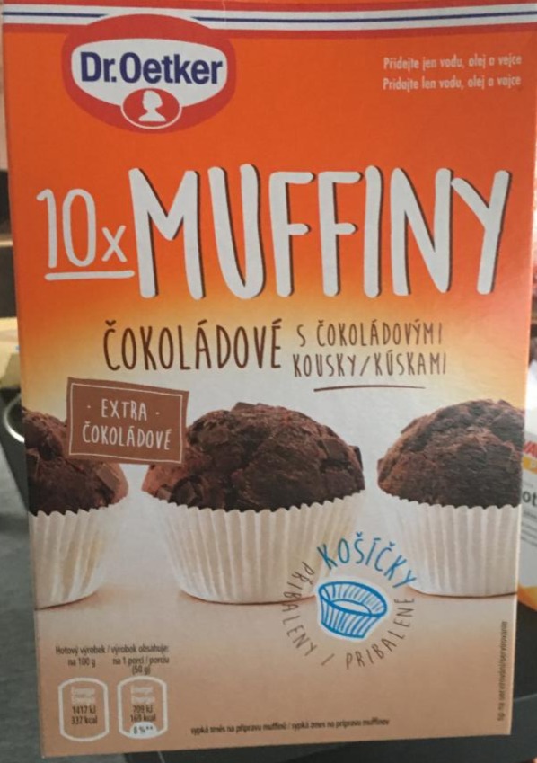 Fotografie - Muffiny čokoládové s čokoládovými kousky Dr.Oetker