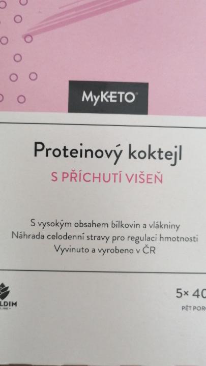 Fotografie - Proteinový koktejl s příchutí višeň MyKeto
