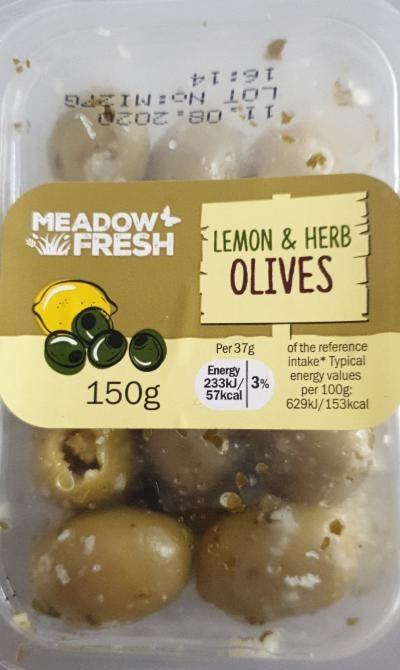 Fotografie - Meadow Fresh Lemon & Herb Olives Lidl