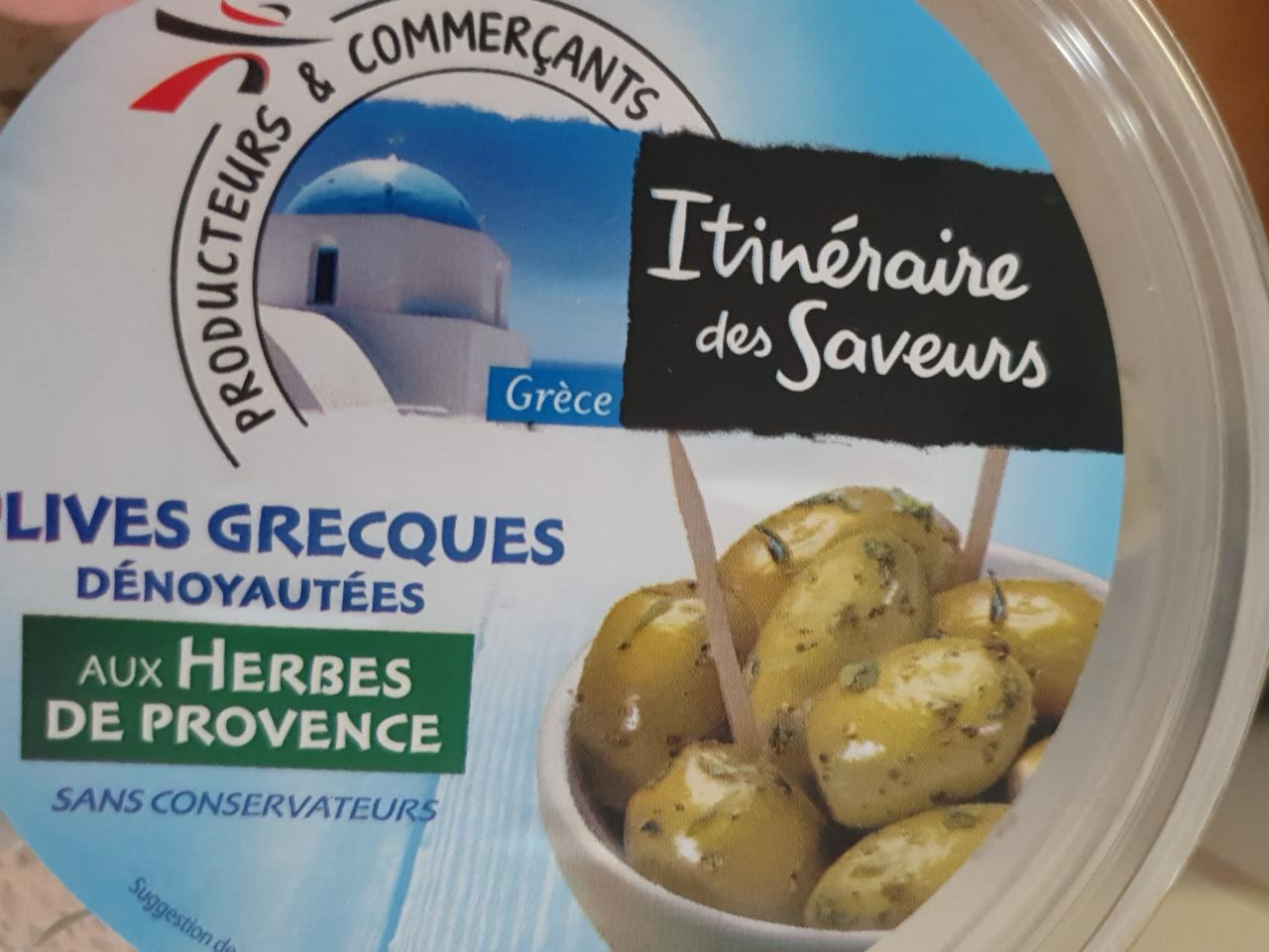 Fotografie - Olives grecques dénoyautées aux herbes de Provence Itinéraire des Saveurs