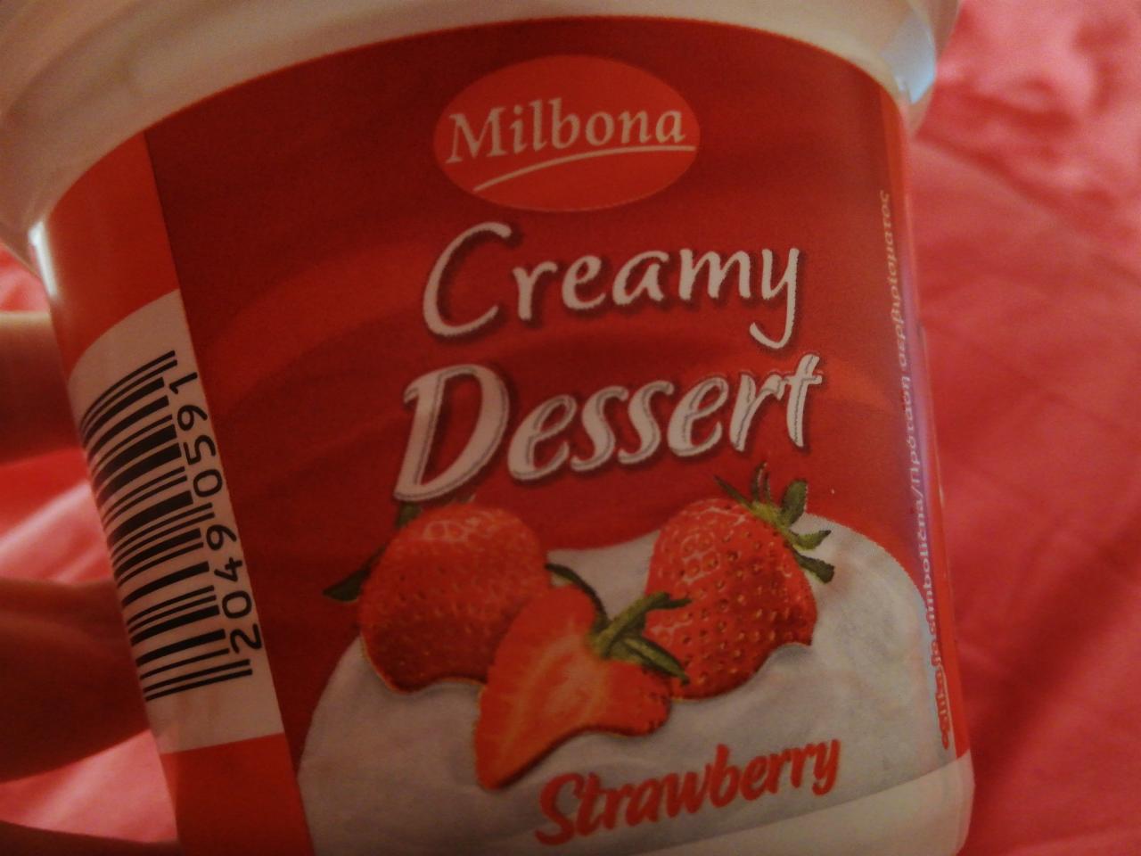 Fotografie - creamy dassert Strawberry Milbona