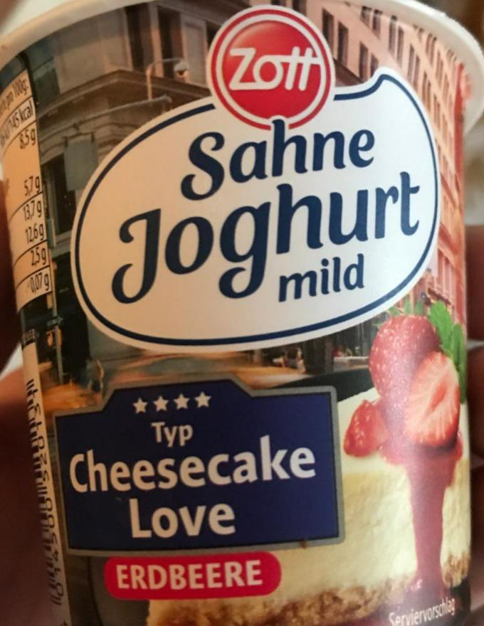 Fotografie - Sahne Joghurt mild Typ Cheesecake Love Erdbeere Zott