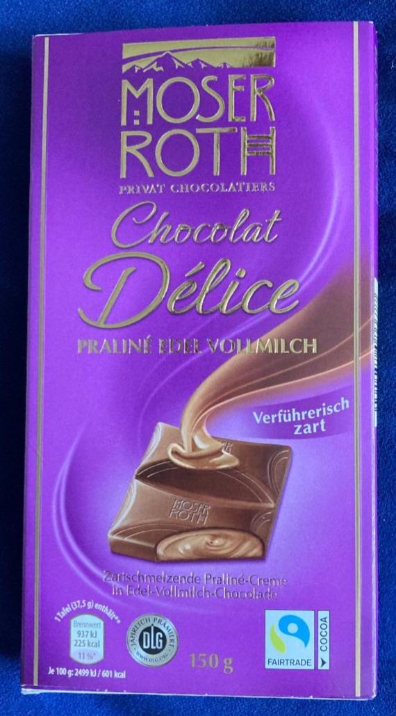 Fotografie - čokoláda Moser Roth Praliné edel vollmilch
