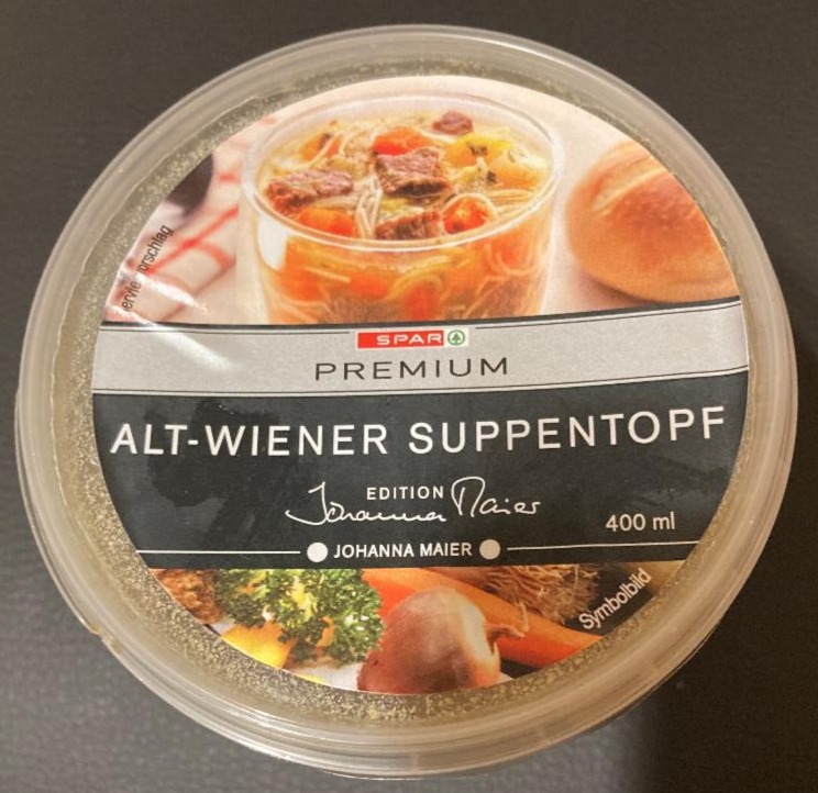 Fotografie - Alt-Wiener Suppentopf - Hovězí vývar s masem, nudlemi a zeleninou Spar Premium