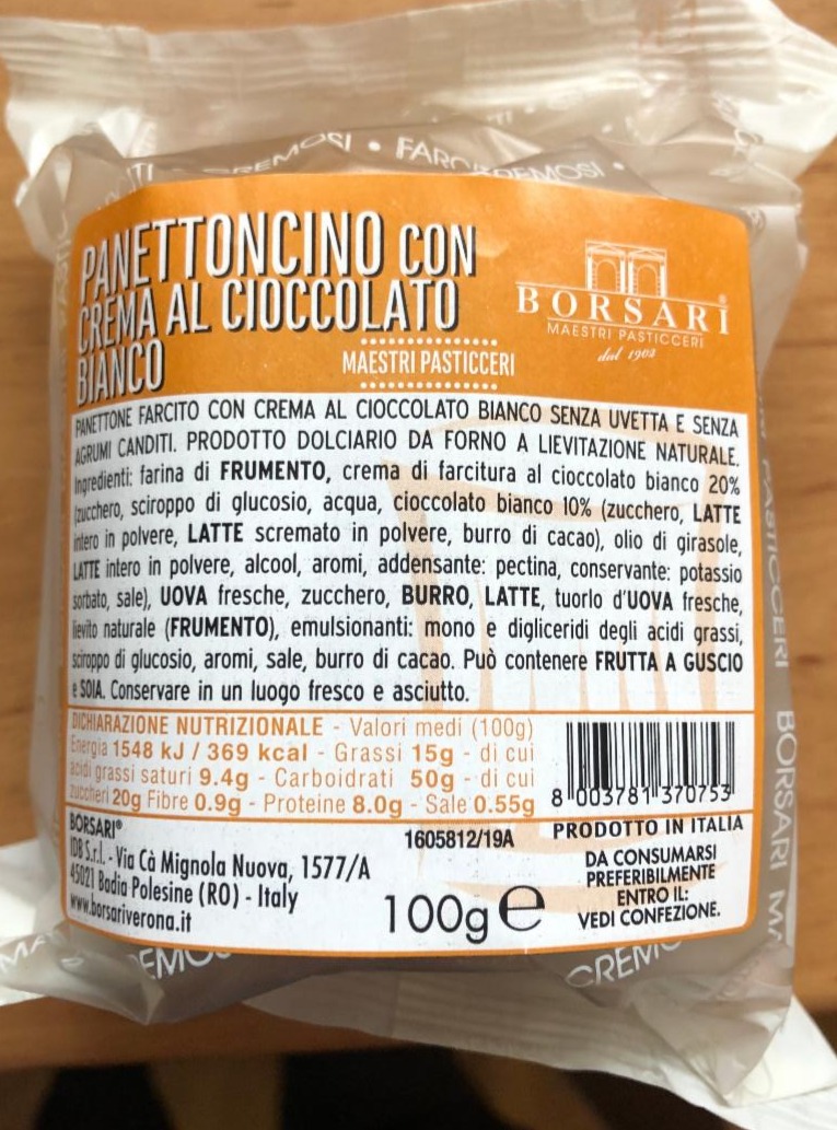Fotografie - Panettoncino con crema al cioccolato bianco BORSARI