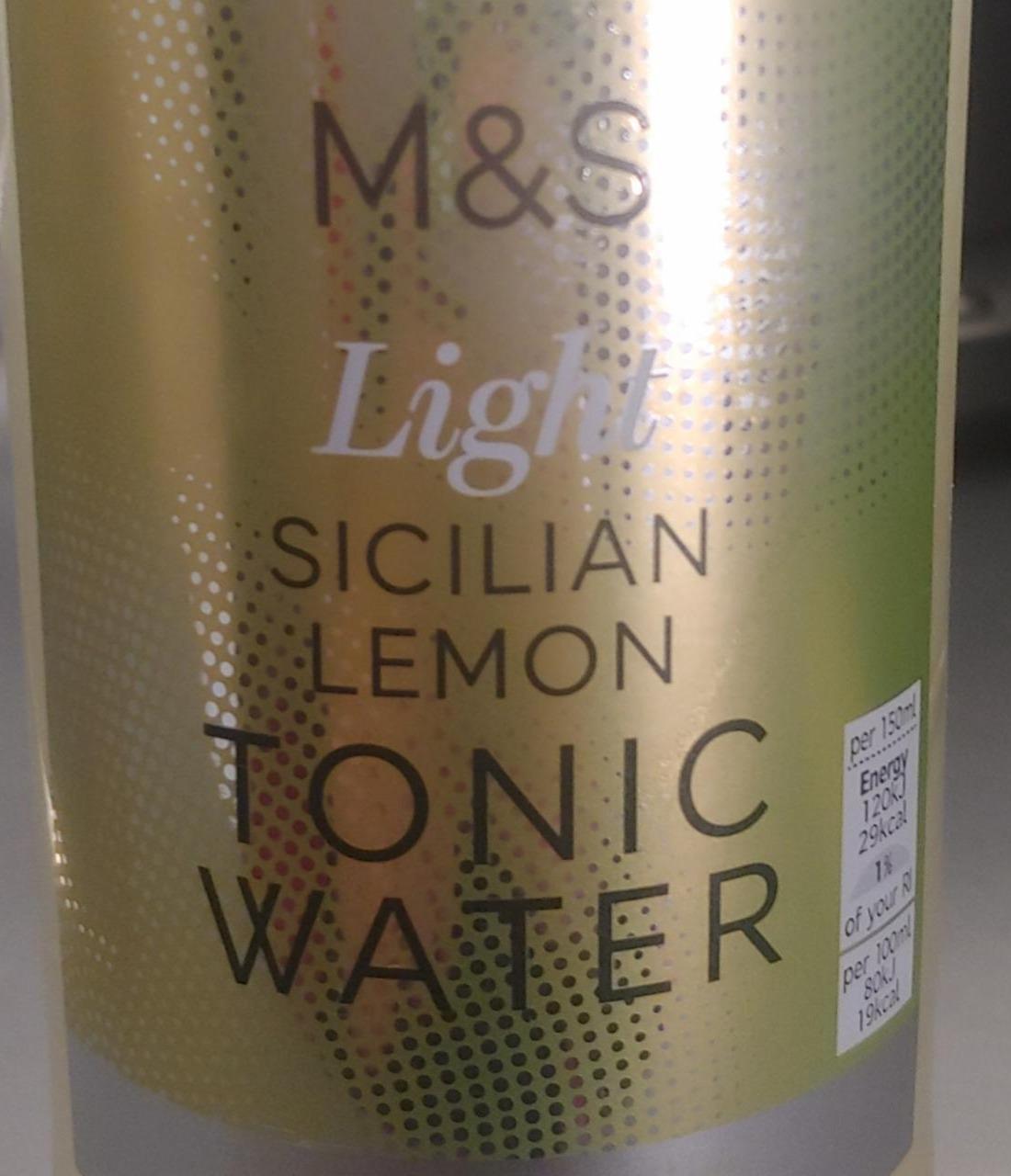 Fotografie - Light Sicilian Lemon Tonic Water M&S