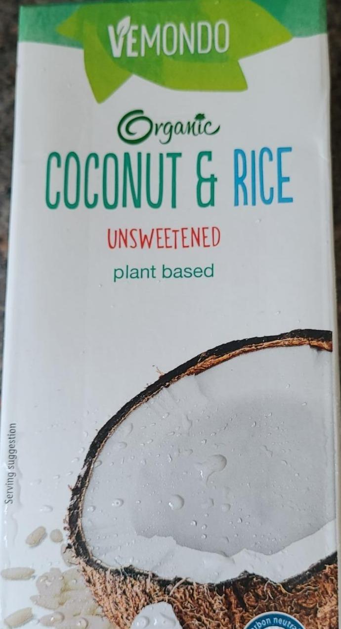 Fotografie - Coconut & rice unsweetened plant based Vemondo