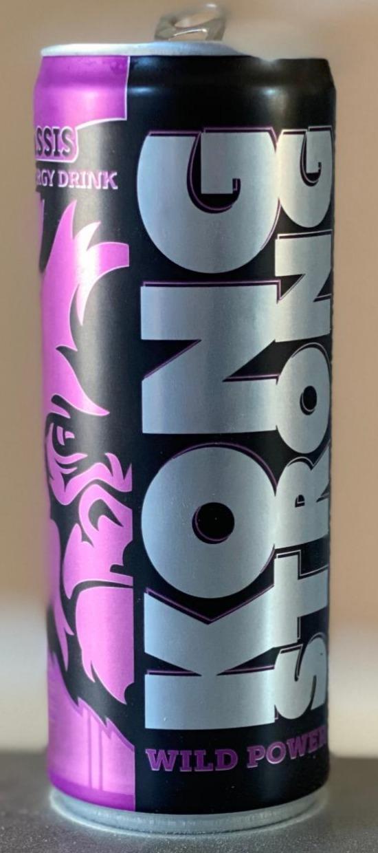 Fotografie - сassis energy drink černý rybíz Kong strong Wild Power