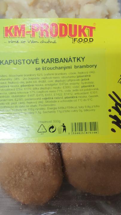 Fotografie - Kapustové karbanátky se šťouchanými brambory Km produkt food