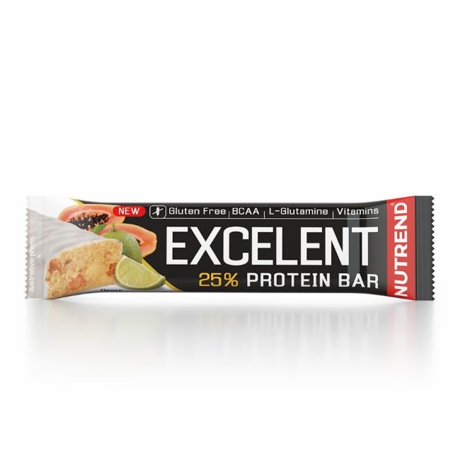Fotografie - Excelent 25% protein bar flavour lime with papaya with yoghurt coating (limetka s papájou v jogurtové polevě) Nutrend