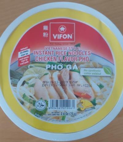 Fotografie - Instantní rýžová polévka s příchutí kuřecí v kelímku Pho Ga Vifon