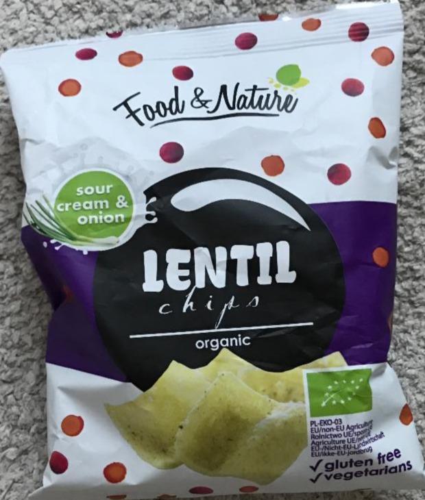 Fotografie - Organic Lentil Chips Sour Cream & Onion Food & Nature