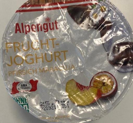 Fotografie - Frucht- jogurt pfirsich maracuja Alpengut
