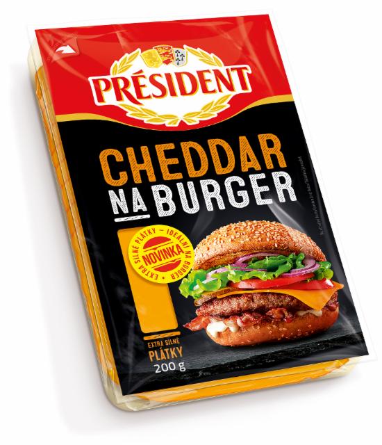 Fotografie - Cheddar na burger plátky Président
