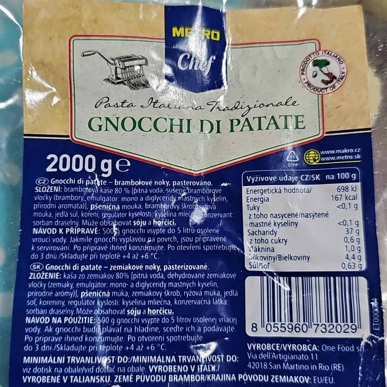 Fotografie - Gnocchi di patate Metro Chef