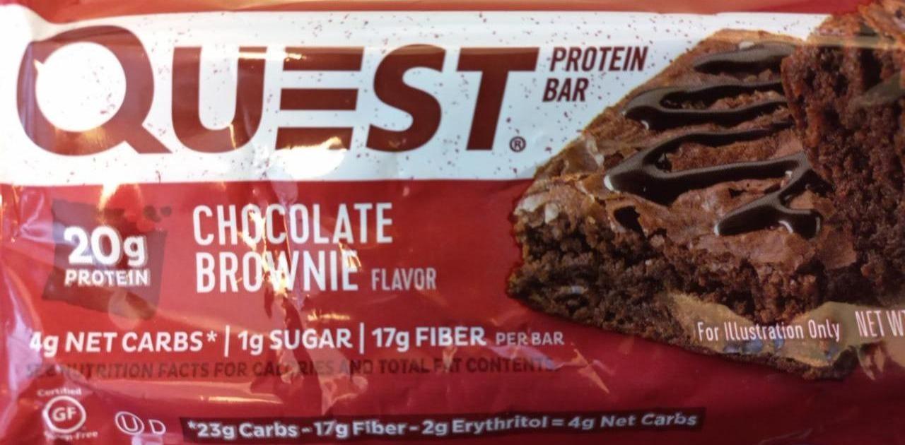 Fotografie - Chocolate brownie protein bar Quest