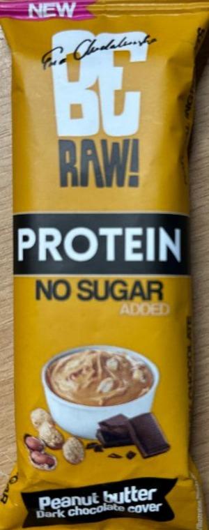 Fotografie - Protein no sugar Peanut butter dark chocolate cover Be Raw!