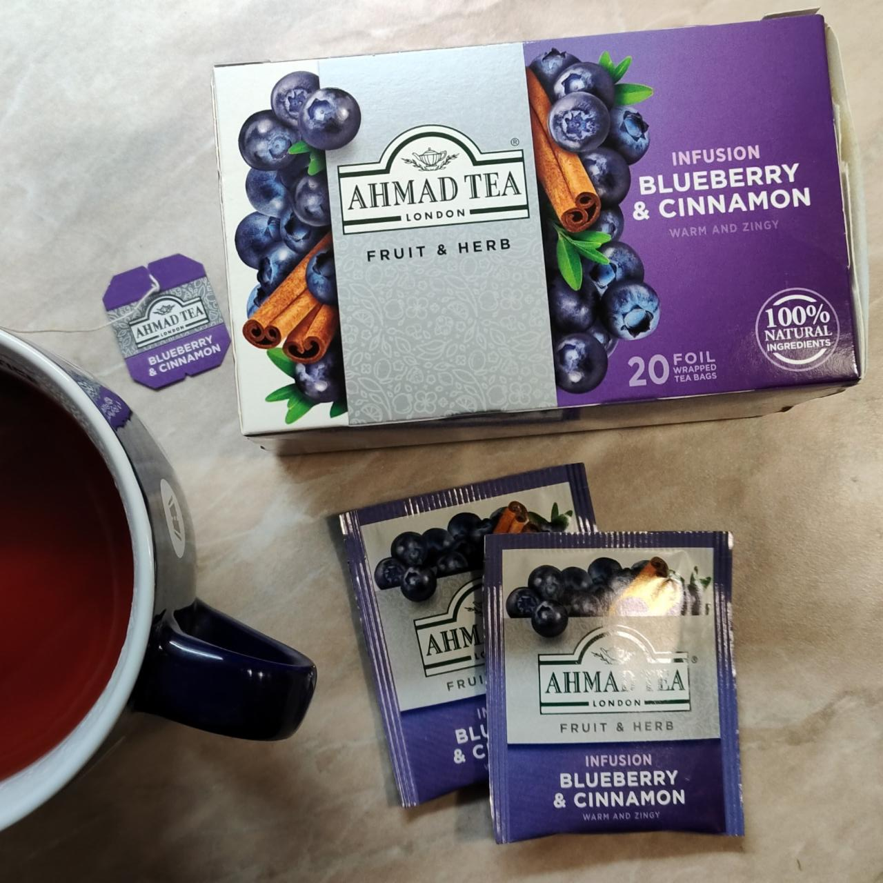 Fotografie - Infusion Blueberry & Cinnamon Ahmad Tea London
