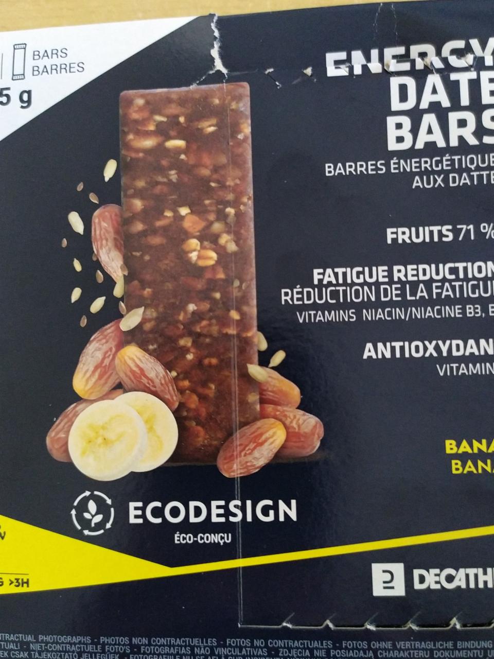 Fotografie - energy date bars banana