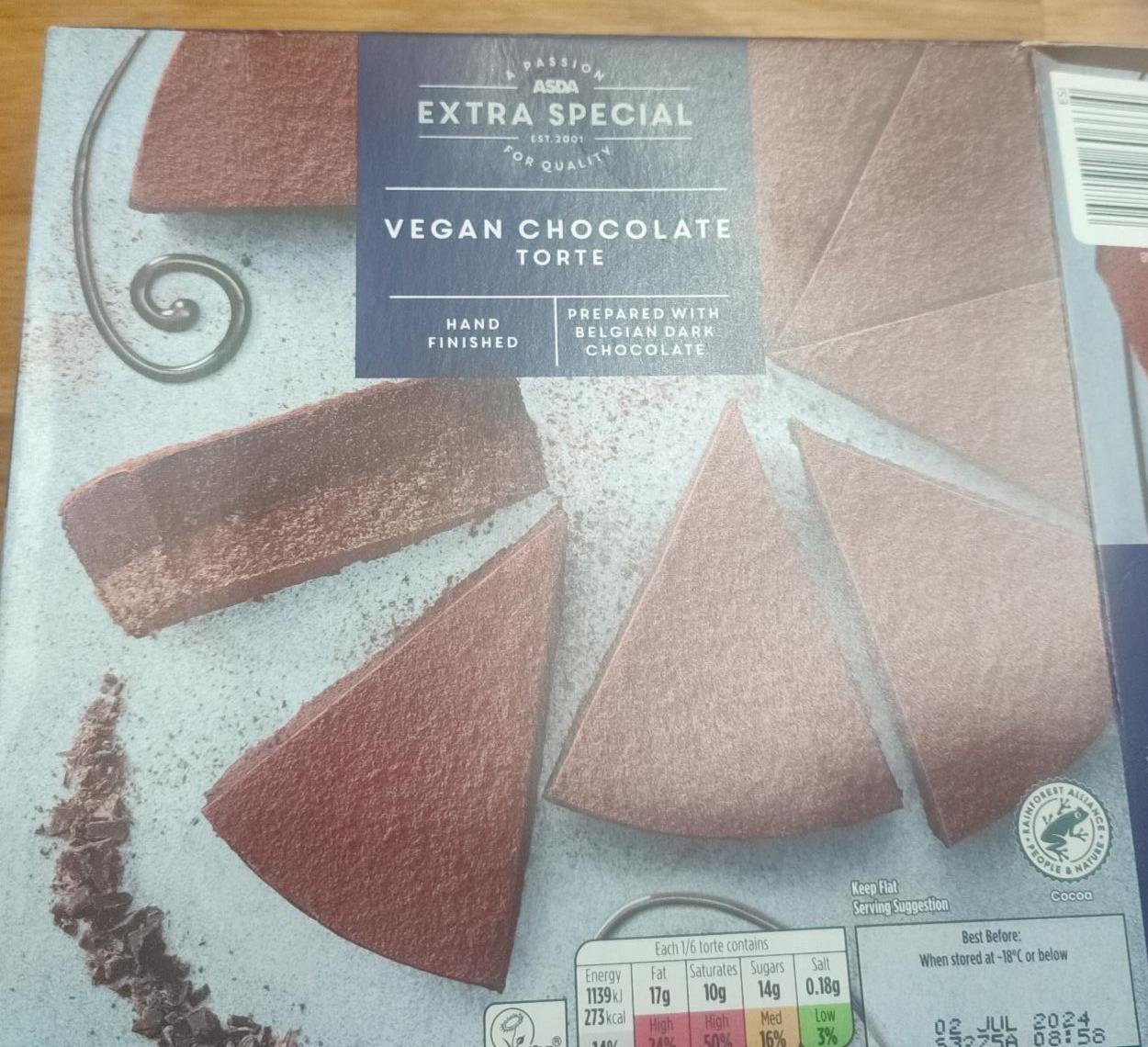 Fotografie - Extra Special Vegan Chocolate Torte Asda