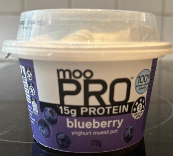 Fotografie - PRO 15g Protein blueberry yoghurt muesli pot Moo