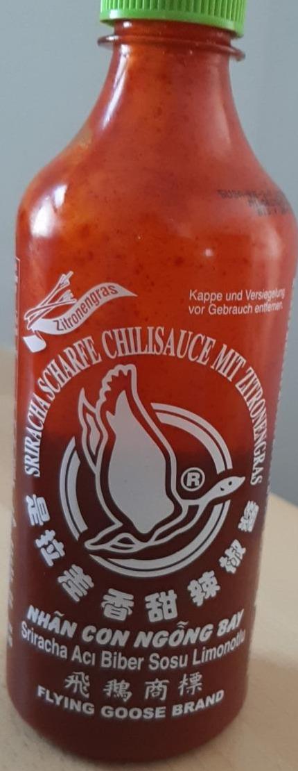 Fotografie - Sriracha Scharfe chilisauce mít Zitronengras Flying goose brand