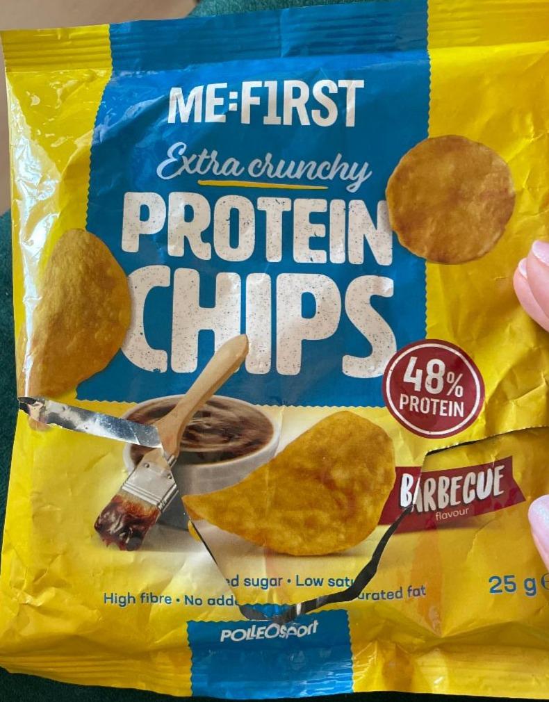 Fotografie - ME:F1RST Extra Crunchy Protein Chips Barbecue Polleo Sport