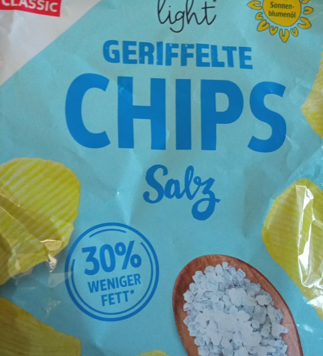 Fotografie - Geriffelte salz chips light 30% weniger fett K-Classic