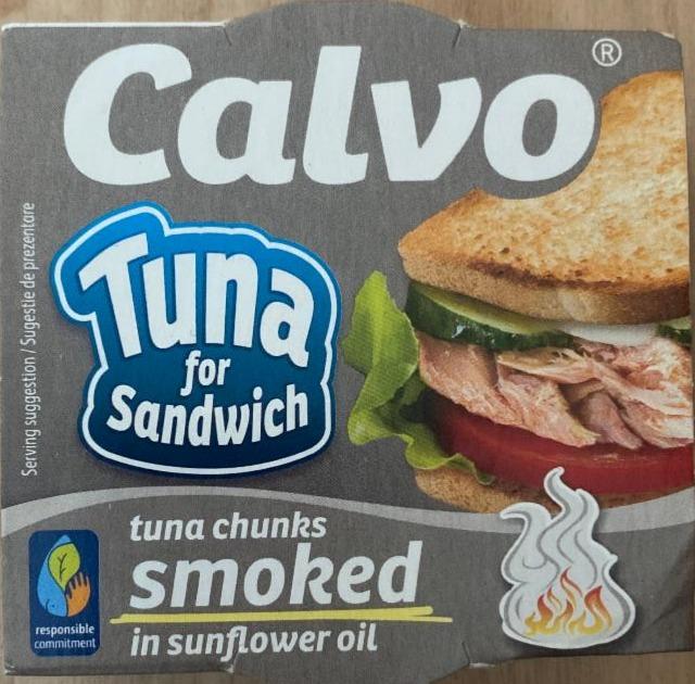 Fotografie - Tuna for sandwich smoked in sunflower oil Calvo