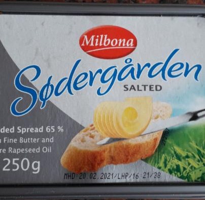 Fotografie - Sødergården salted 65% Milbona
