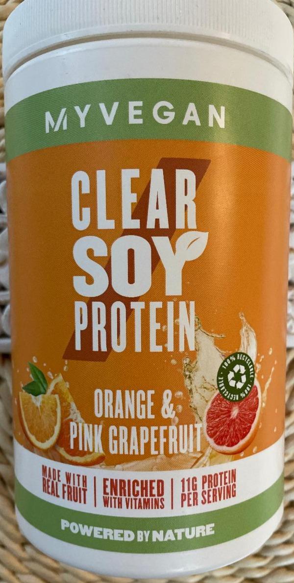 Fotografie - Clear Soy Protein Orange & Pink grapefruit MyVegan