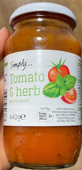 Fotografie - Tomato & Herb pasta sauce Simply
