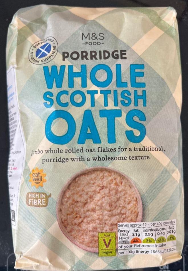 Fotografie - Porridge Whole Scottish Oats M&S Food