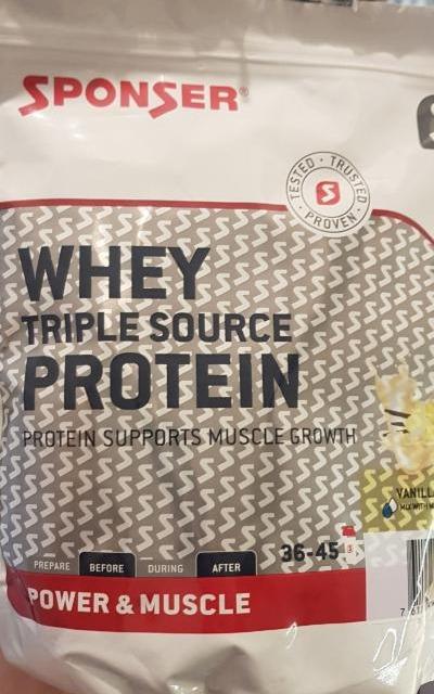 Fotografie - Whey Triple Source Protein Vanilla Sponser