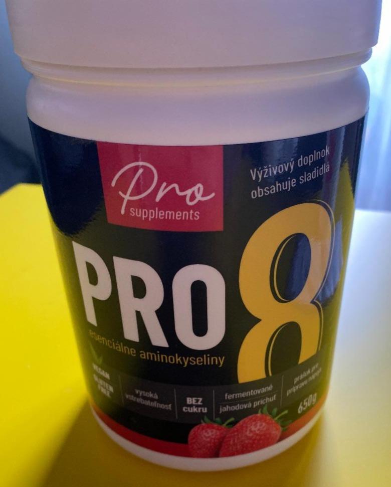 Fotografie - PRO8 esenciálne aminokyseliny jahoda Pro supplements