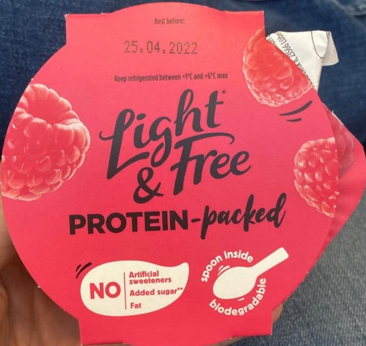 Fotografie - Light & Free Protein-packed Skyr yogurt Raspberry Danone