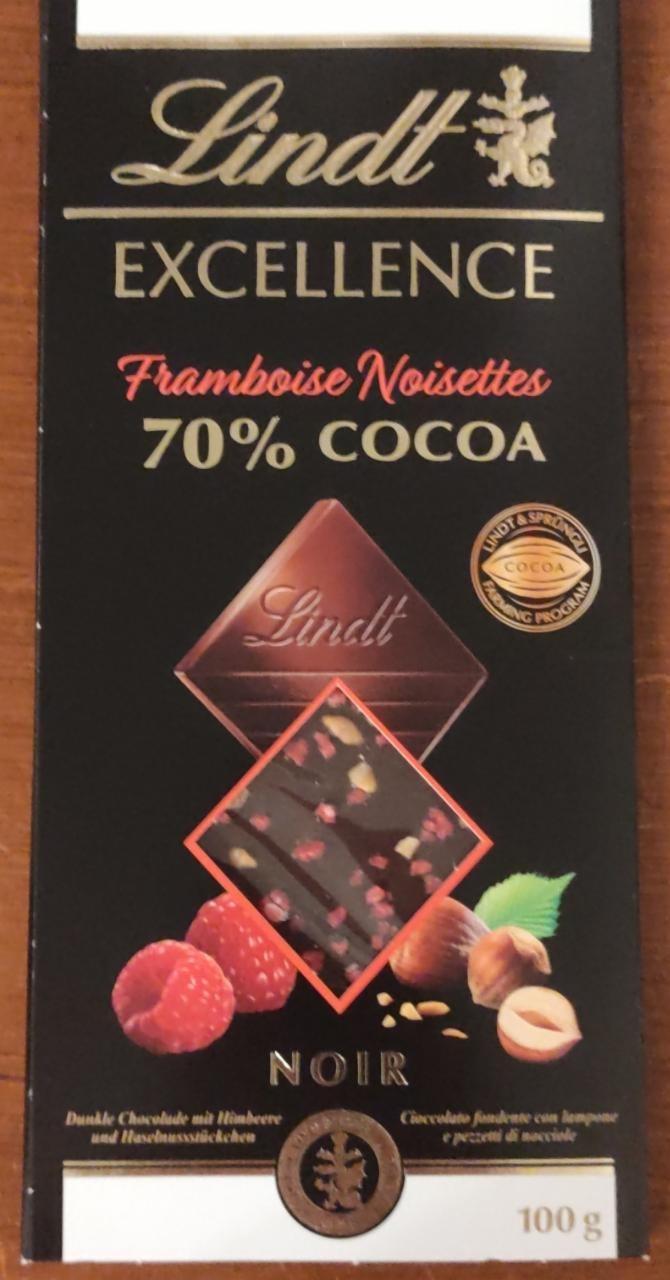 Fotografie - Lindt Excellence Framboise Noidettes 70% cacao