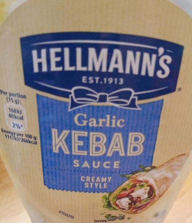 Fotografie - Hellmann's kebab sauce