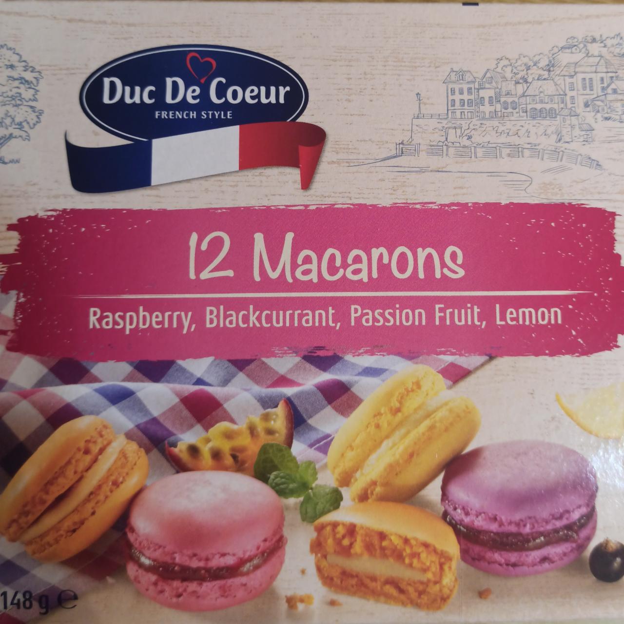 Fotografie - 12 Macarons malina,citron,rybíz,mučenka Duc De Coeur