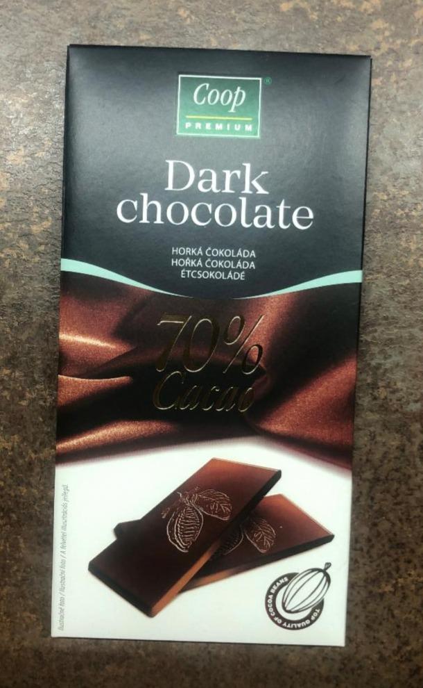 Fotografie - Dark chocolate 70% cacao Coop Premium