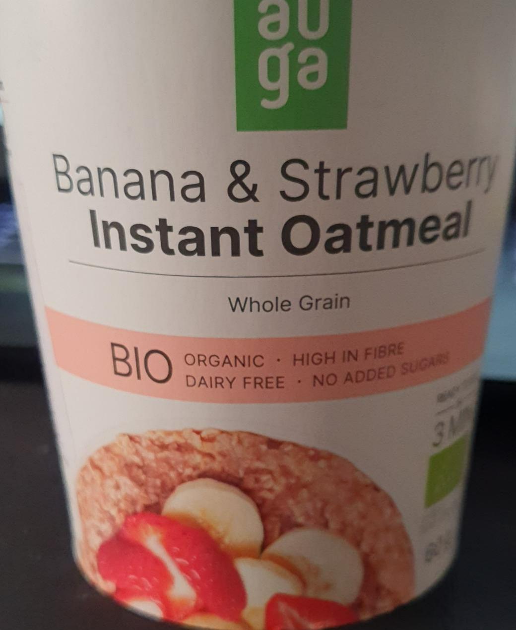 Fotografie - Banana & Strawberry Instant Oatmeal Auga