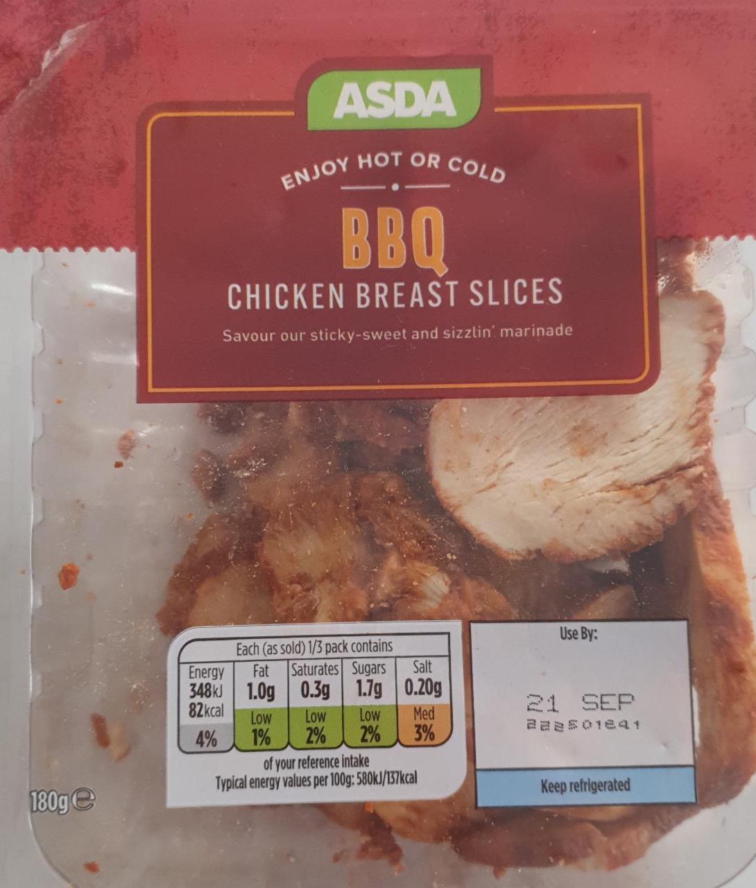 Fotografie - BBQ chicken breast slices Asda