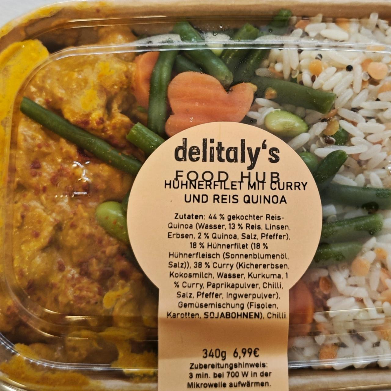 Fotografie - Hűhnerfilet mit Curry und Reis Quinoa Delitaly's Food Hub