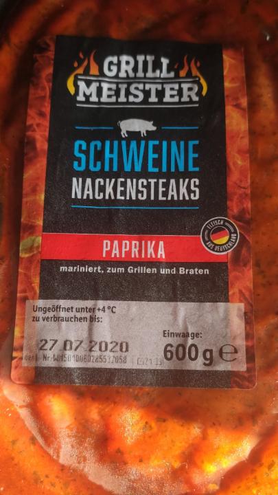 Fotografie - Schweine nackensteaks paprika Grill meister